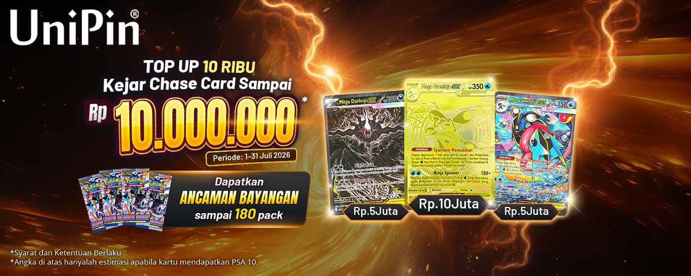 Top Up 10 Ribu, Dapatkan Chase Card Ancaman Bayangan Senilai 10 Juta Rupiah!
